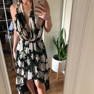 Lovers and Friends Floral High Low Halter Dress XS